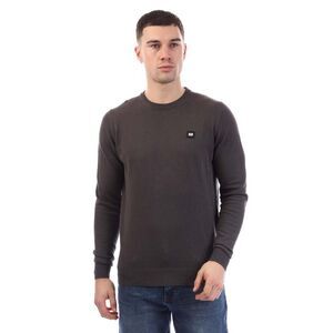 Weekend Offender Mens Argentina Cotton Crew Neck Sweatshirt / Charcoal